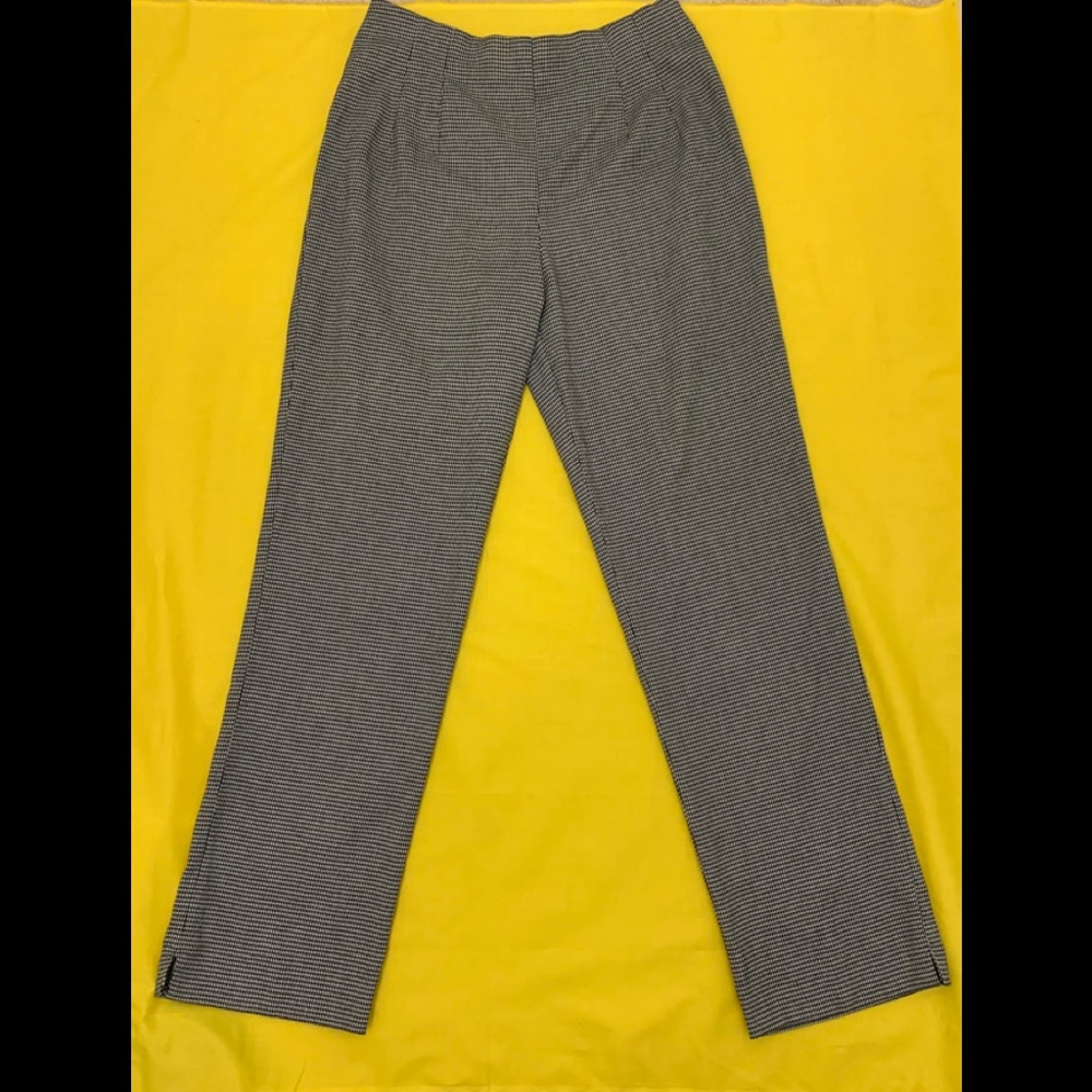 Houndstooth Straight Leg Trousers